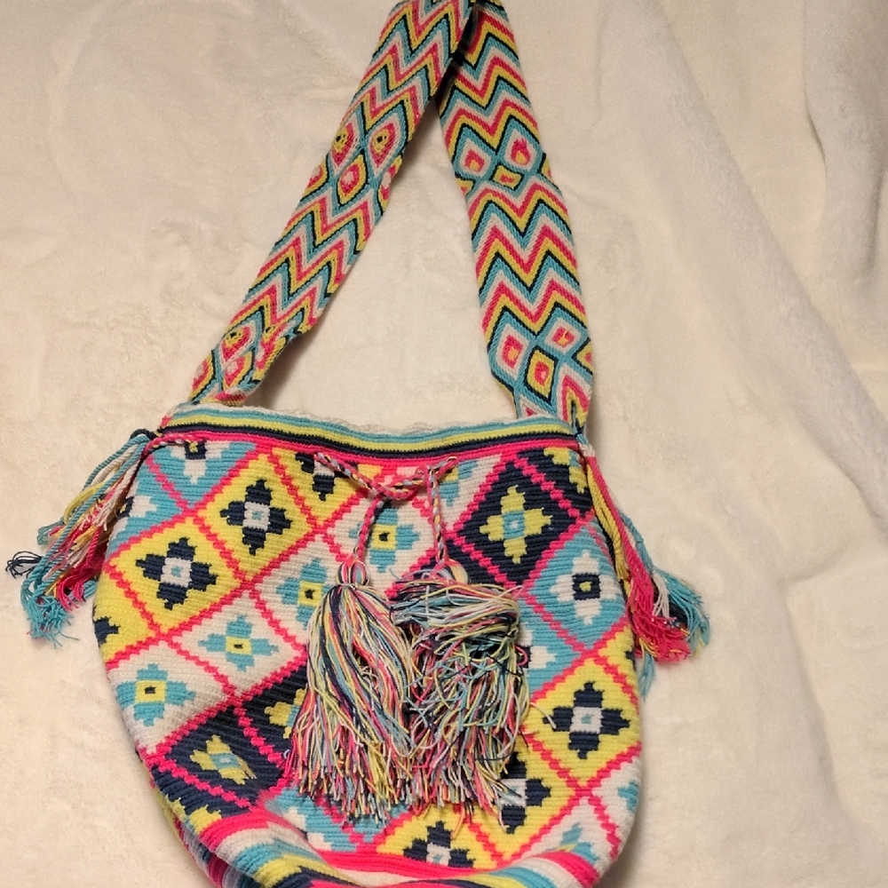 Colorful Geometric Patterned Women's boho Bag